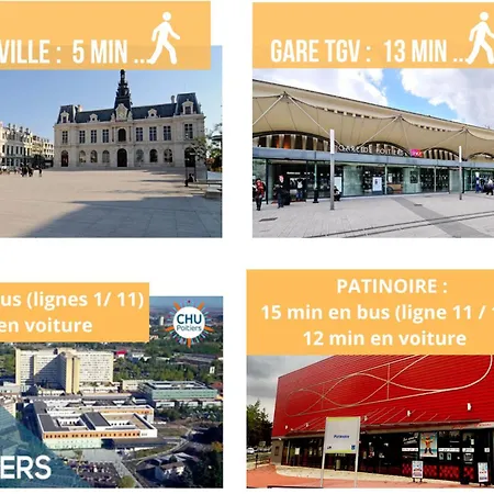 Apartment Alienor -poitiers Centre- 20min Futuroscope *